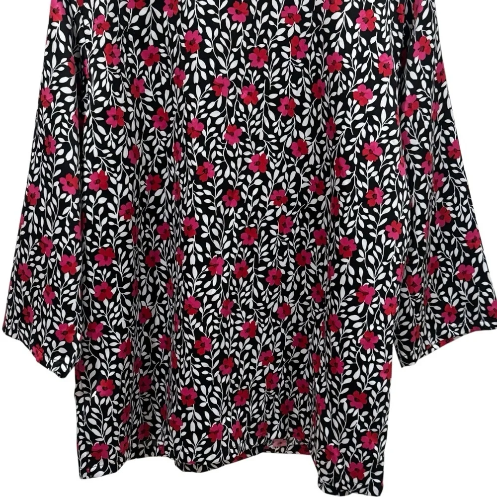 Kate Spade Floral Pajama Button up Top Comfy‎ Cute Chic Women's Size L
